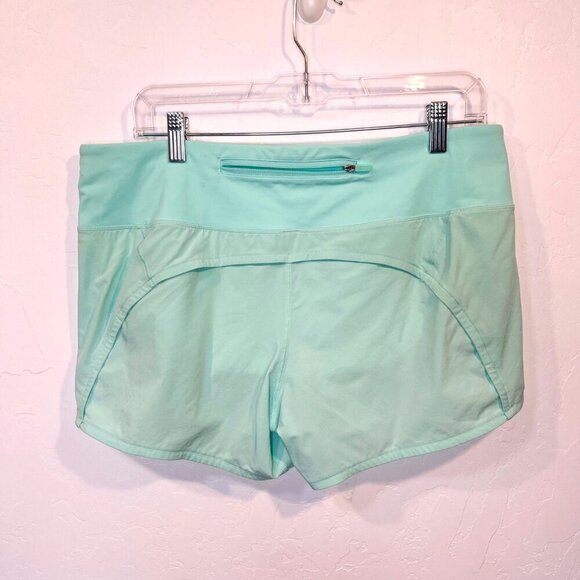Lululemon Run Times Shorts II *4" Toothpaste green Athletic lined running Size 1 - Picture 7 of 11